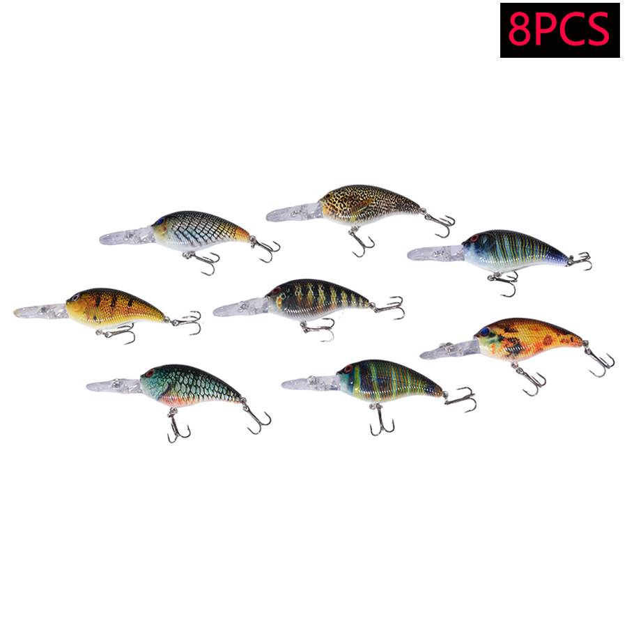 Juego de 8 señuelos de pesca a - Fishing Lure Crankbait reseña y precio